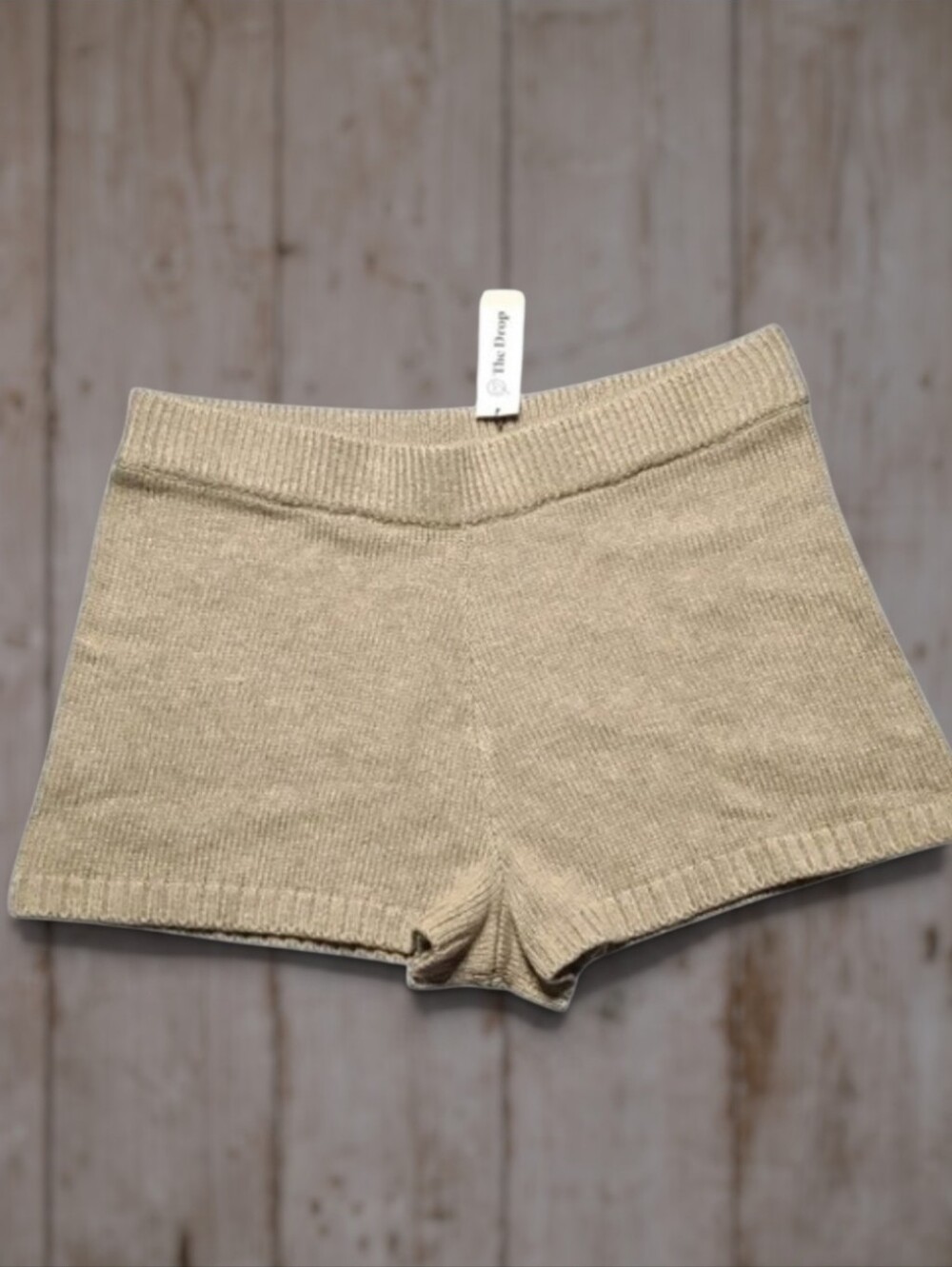 💫 2X Plus Size Knit Shorts The Drop Adrienne Mushroom NWT
